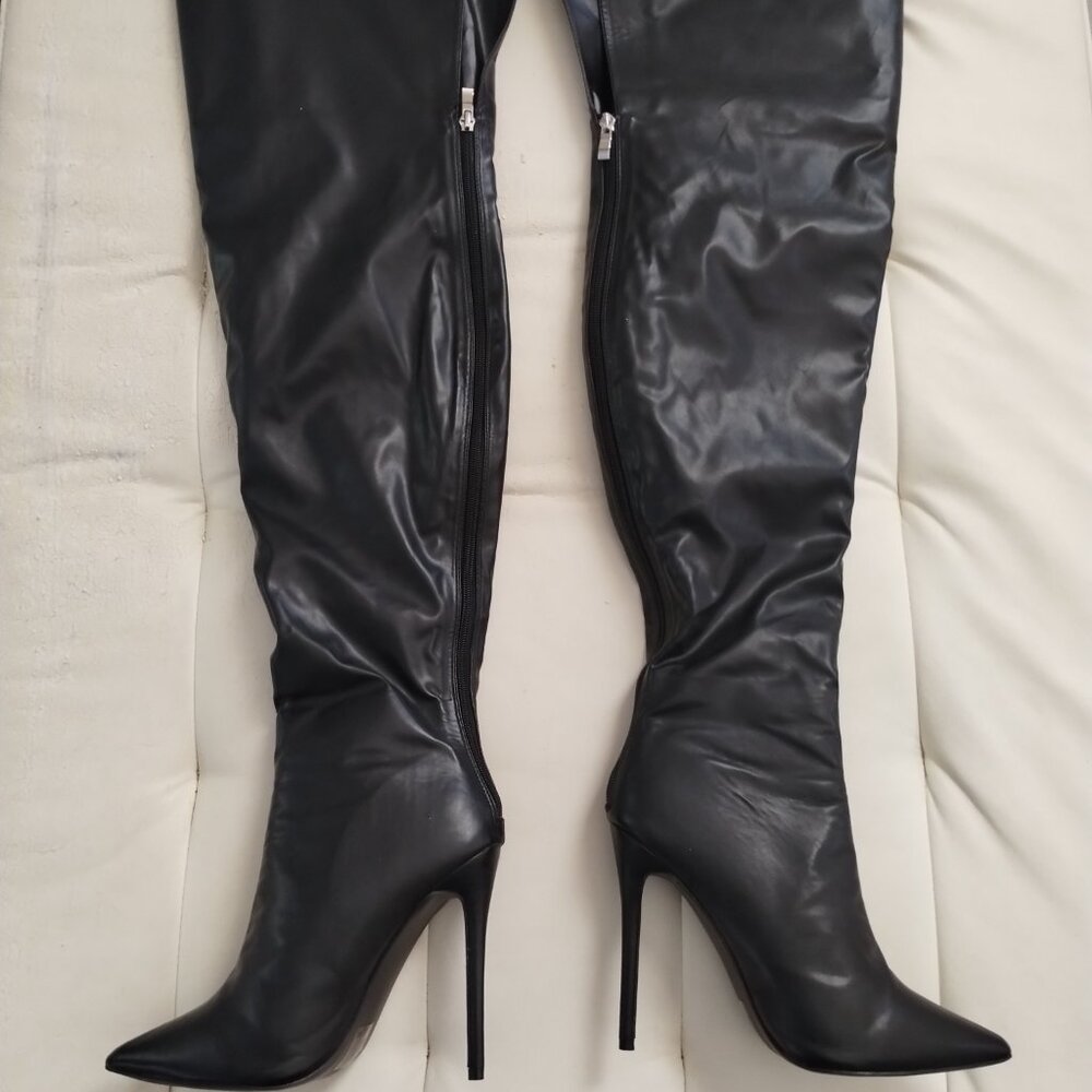 NEW Women's Size 6 Pretty Little Thing Knee High Stiletto High Heel Boots